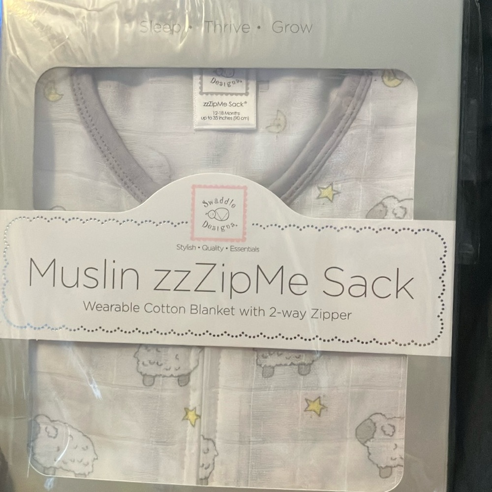 Swaddle Designs Muslin 2 Way zipper sleep sac